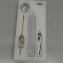 BSRGMS Milk Frother Handheld for Coffee, Electric Whisk 3 Speed Adjustable, Drink Mixer with Stainless 3 Whisks, Rechargeable Hand Frother Wand, for Latte Cappuccino Hot Chocolate Egg Cement Gray