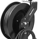 Retractable Air Hose Reel, 3/8 IN x 65 FT Hybrid Air Hose Max 300 PSI, Air Compressor Hose Reel with 5 ft Lead in, Ceiling/Wall Mounted Air Hose Reel,Heavy Duty Air Tool