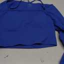 LASLULU Womens Sexy Square Neck Crop Top Ribbed Seamless Long Sleeve Workout Tops Halter Neck Athletic Yoga Dirty, Size Small