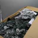  9 FT Pre-Lit Christmas Tree, Snow Flocked Hinged Xmas Tree with 1498 Branches Tips & 550 LED Lights, Metal Stand, Artificial Pine Lighted Holiday Tree for Home Office Decorations