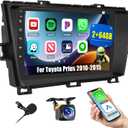 2+64G Android 15 Car Stereo for Toyota Prius 2010-2015 Wireless Apple CarPlay Android Auto,9 inch Touch Screen Radio WiFi Bluetooth GPS FM RDS EQ+Free AHD Backup Cam