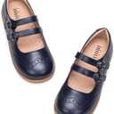 Frank Mully Girls Flats Mary Jane Shoes Round Toe Dress Shoes School Oxford Flats for Toddler/ Little Kid, Size 200