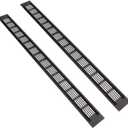 2 Pcs Black Air Vent Grille Cover 600mm x 80mm Aluminum Alloy Kitchen Air Vent Cover Cupboard Vents 24 x 3 Inch Fridge Vent Louvred Wall Vent Grille Ventilation Cover