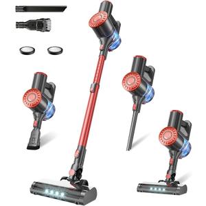 Cordless Vacuum Cleaner With Self-Standing, 40KPA Stick Vacuum Cleaners For Home, 8-In-1 Lightweight Rechargeable Vacuum, 7-Layer Filtration,Ideal For Carpet, Pet Hair, Hardwood Floors Y-XCQ11