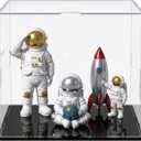 Yungyan 1 Pack Clear Self-Assembly Acrylic Display Case Transparent Dust Proof Protection Showcase for Figurine Collectibles Figures Basketball (8 x 8 x 8 Inch)