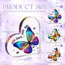Treela 9 Pcs Butterfly Desk Accessories God Says You are Butterfly Lavender Colorful Appreciation Gift for Women Employee Coworker Teacher Coach Acrylic Christian Plaques Spiritual Gift Bulk for Home