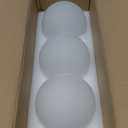 3 Pack White Frost Glass Shade Replacements, Globe Glass Lamp Shade Covers for Light Fixtures, 1.65 Inch Fitter Globes Lampshades for Wall Sconces Chandelier Pendant Lights Bath Vanity Lights