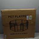 Sweetcrispy Dog Playpen Indoor - Pet Fence Exercise Pen for Yard Gate 8 Panels Foldable Puppy Crates with Doors Metal Dog Pen for Camping, RV, Outdoor, Small/Medium Pets, 24 Height