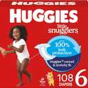 Huggies Size 6 Diapers, Little Snugglers Baby Diapers, Size 6 (35+ lbs), 108 Count (2 Packs of 54)