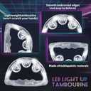 48Pack Light Up Tambourine, LED Flashing Musical Instrument, 48Pcs