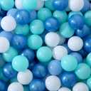 STARBOLO Ball Pit Balls for Toddlers Phthalate Free BPA Free Non-Toxic Crush Proof Play Balls for Toddlers Kids Pool Playhouse Pack of 100 200 500 (Pearl Blue/Blue/Cyan/White)