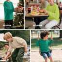 3 Pack Boys Waffle Long Sleeve T-Shirts 5-14 Years Kids Thermal Crew Neck Tops Youth Fall Warm Shirts Basic Tees (7-8 Years, Khaki, Blue Green, Fluorescent Green)