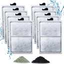 8 Pack PF-L Filter Cartridges Compatible with Top Fin Silenstream PF20, PF30, PF40 and PF75 Power Filters, Remplacement Aquarium Carbon Cartridge with Zeolite