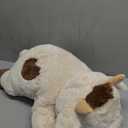 Mewaii Weighted Stuffed Animals for Adults & Kids, 2-5 lbs - 23" Heatable Coolable Cow Plush, Microwavable Adjustable Removable Inner Pad, Realistic Hug Comfort Gift (White)