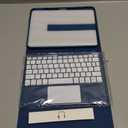 Harvopu Compatible for iPad 11th 10th Generation Case with Keyboard, Folio Cover with Pencil Holder, Multi-Touch Trackpad, 7 Color Backlit, Detachable Keyboard for iPad (A16) 11th/10th Gen (Navy Blue)