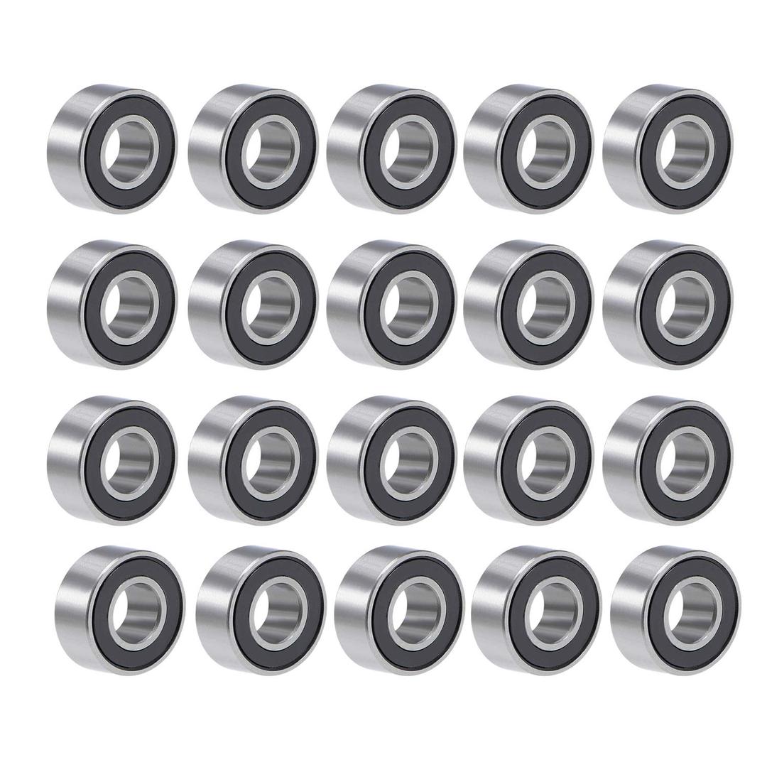 Donepart 5x11x4mm MR115-2RS Bearings Width Miniature Small Bearings Pre-Lubricated and Double Rubber Sealed (20 Pcs)