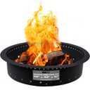 Fire Pit Ring 48 Inch Outer/42 Inch Inner - Outdoor Heavy Duty Metal Round Smokeless Fire Ring Insert Liner - Utility Patent Pending (48x42x10)