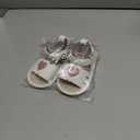 Oamico Baby Girl Sandals Infant Soft Anti-Slip Rubber Sole Casual Beach Sandals Newborn Bowknot Outdoor First Walker Summer Shoes for Baby Girls Flat Sandal (White)