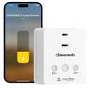 DEWENWILS Matter Plug in Dimmer Switch for Lamp, Works with Alexa, Compatible with Google Home & SmartThings APP Voice Wireless Dimmer Button Control, Dimmable LED/Tungsten Bulbs, 2.4G Wi-Fi, White