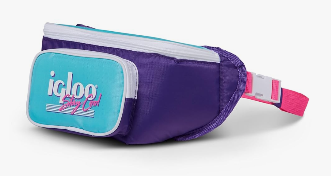 Igloo Retro Fanny Packs Cooler, Insulated Crossbody Bag, Fashion Waist Packs, Adjustable & Lightweight Travel Hip Pack