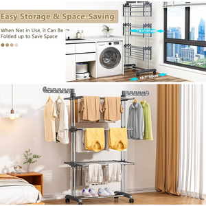PurKeep Folding Drying Rack, Clothes Air Drying Rack