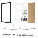 CORE ART 24x36 Poster Frame 4 Pack - Black Picture Frame for Wall Display, Fits 20x30 with Mat or 24 x 36 Without Mat, Horizontal & Vertical Mounting