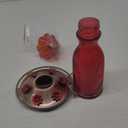 Kingsyard Glass Hummingbird Feeders for Outdoors, 24 oz Hummingbird Nectar Feeder for Garden Decorations with 6 Feeding Ports, Ant Moat Included, Gifts for Women Mom, Easy to Clean & Refill, Red