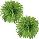 Fake Ferns, Artificial Ferns for Outdoors large, 2 Packs 45in Faux Fern Greenery with Eucalyptus Plants Suitable for Planters Porch Garden Indoor Hall Home Decor, UV Resistant Hanging or Potted