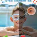 Zoomsnail Kids Swim Goggles 2 Pack, Anti-Fog Anti-UV Wide View Swimming Goggles for Kids Boys & Girls Age 10-15