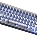 MelGeek REAL67 Wired Gaming Keyboard with RGB, Magnetic Keyboard with Hall Effect, Rapid Trigger, Hot-Swappable, Snap Tap & Adjustable Actuation, Online HIVE Custom(Calcium- Gray)