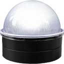 Classy Caps CH2233B Summit Chain Link Solar Post Cap, Black High Output LED, Fits 1-7/8", 2", 2-2/8",2.5, 2-7/8",3" Diameter Posts, Easy DIY, Brilliant White Light, Ideal for Chainlink Fence Posts