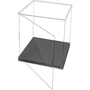 Clear Acrylic Display Case, Self-Assembly Acrylic Box with Black Thick Base and Side Door, Dustproof Protection Showcase Organizer for Collectibles Doll Toys Models Figurine (20X15X35cm/8X6X14inch)