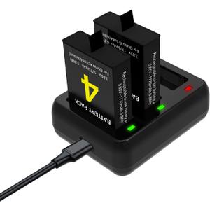 Replacement Batteries for DJI Osmo Action 4,Action 3 Camera Rechargeable Battery with Battery Charger