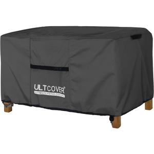 ULTCOVER Outdoor Coffee Table Cover, Waterproof Rectangular Patio Small Side Table Cover 50x30x18 inch, Black