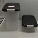 IRIS USA, Inc. Airtight Pet Food and Treat Storage Container Combo, Gray, black (500090)