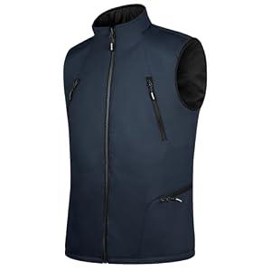 FREE SOLDIER Men's Lightweight Golf Vests Outerwear Windproof Reversible Sleeveless Softshell Jackets for Travel Running Hiking Fishing Hunting, Small