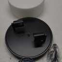 EMAK Black Modern Flush Mount Ceiling Light Fixture with Milk Glass, FM082-BK-ML