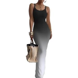 Nimsruc Women Summer Long Dress Casual Slip Sexy Slim Sleeveless Bodycon Maxi Dresses for Women 2024 L