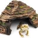Reptile Hide Cave - Naturalistic Terrarium Dcor for Reptiles and Amphibians, Safe & Comfortable Hideout