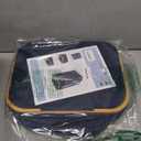 LONBET Laundry Basket with Lid, Made from Breathable Fabric | Aesthetic Clothes Hampers for Laundry with Side Handles & Sturdy Bamboo Frame (26 Gallons - Single, Blue)