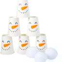 Fun Express Kids Bowling Set Holiday Snowball Bowling Game - Indoor Games for Toddlers | Winter Toys Bowling Pins Party Entertainment | Safe Soft Materials for Family Fun Activities