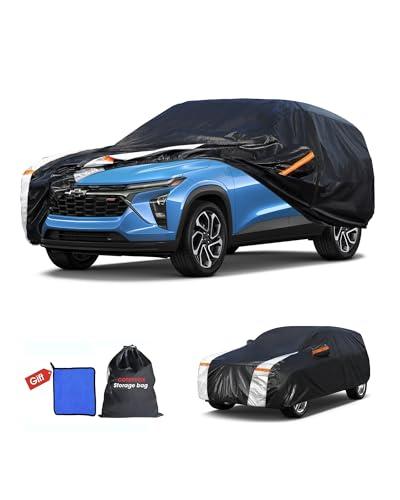 Chevrolet Trax Car Cover 100% Waterproof All Weather, SUV Car Cover Custom Fit 2013-2026 Chevy Trax, Full Exterior Car Covers Rain Sun UV Protection with Door Zipper.