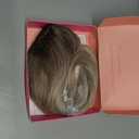Ms Taj Hair Topper 18 Inch for Women with Thinning Hair - Long Layered 6.5"X6.5" Synthetic Hair Piece - Fiber Wiglet for Ladies (Silver White with Dark Root)