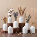 LemonRoad 15 Pack 3.9 Inch White Flower Bud Vases Bulk Floral Vase for Centerpieces Modern Home Decoration Unbreakable for Dry Flowers, Pampas Garss Home Wedding Party Table Decor