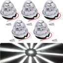 TMH 5 Packs Watermelon White Lights for Semi Truck, LED Watermelon Side Marker Light, Underbody 12-24V for Truck Trailer Heavy-Duty Trucks, and Multi-Purpose Vehicles.