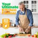 Riveira Wood Cutting Board  Gourmet Bamboo Grandeur: 15 x 10 Inches Wooden Cutting Boards For Kitchen  Natural Cutting Boards For Kitchen  Innovative Juice Grooves Non Toxic Cutting Board