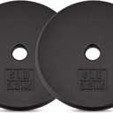 Yes4All Standard Weight Plates, 1-Inch Cast Iron Barbell Weights, Wide Range 550 LB, Ideal for Strength Training & Workout Routine, Available in Single, Pair & Set of 4