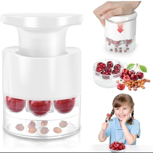 Cherry Pitter, 7-Hole Cherry Pitter Tool, Quickly Multiple Cherries Seed Remover, Save Time & Space For Making Cherry Jam, Pack Of 2 