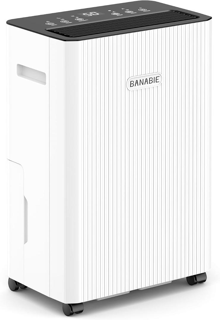 2500 Sq.Ft Dehumidifier for Basement, 32 Pint Dehumidifiers for Home with Drain Hose, Ultra Quiet 32dB, Smart Humidity Control, 24H Timer, Energy Efficient, Portable for Bedroom, Bathroom, RV