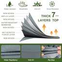 Mofeez Travel Trailer RV Cover, Extra-Thick Upgraded 7 Layers for Camper Cover 27'-30' Windproof Waterproof Rip-Stop RV Covers with Adhesive Repair Patches, 2Pcs Extra Straps & 4 Tire Covers